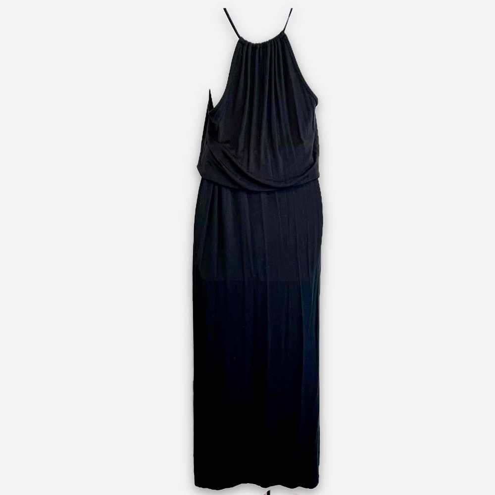 Victoria's Secret Black Medium Sleeveless Solid Color Gathered Waist Maxi Dress - Picture 2 of 10